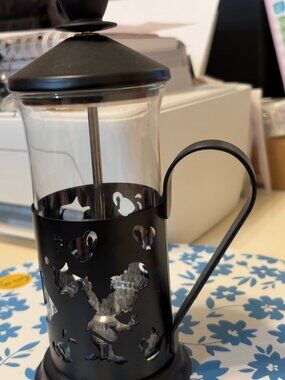 Disney Alice in Wonderland Mad Tea Party French Press Coffee Maker Tea Pot Rare